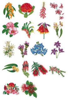 Brother SA348 No 48 Australian Flowers Embroidery Card