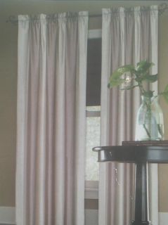 54 x 84 Brown Faux Silk Lined Interlined Window Curtain Panel 