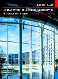 Building Construction  Materials and Methods by Edward Allen (1998 