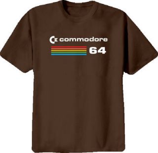 commodore 64 retro computer chocolate brown new t shirt more