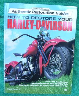 How to Restore Your Harley Davidson Book Bruce Palmer 1937 1963 Models 