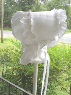 Ozark Bonnets Made from Vintage Pattern Color White