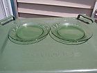 Vintage Pyrex FESTIVA Green Swirl Edge Glass Soup Cereal Bowl 7 EUC 