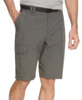   Bruce Gray Flat Front Belted Cargo Trail Walking Shorts L BHFO