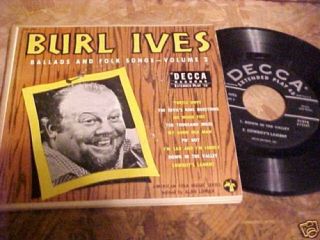 Burl Ives 45 RPM EP Ballads Folk Songs Vol 2 Set 2