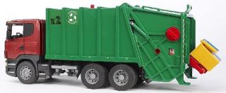 Bruder Toys Scania R Series Garbage Truck Red Green