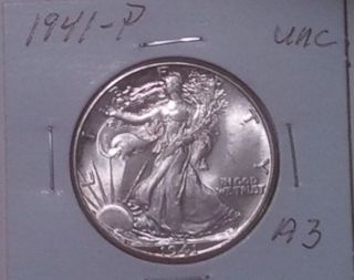 1941 P Walking Liberty Half Dollar in Uncirculated Condition Coin A3 