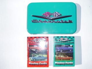 Collectible Licensed Chevrolet Limited Edition Tin with Playing Cards 