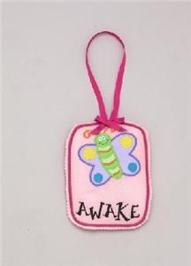 mullins square door note for girl butterfly nwt