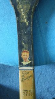   Don Budge Famous Player Series Vintage Tennis Racquet with Budge Photo