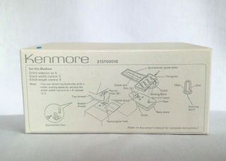 KENMORE SEWING MACHINE BUTTONHOLE ATTACHMENT #213702016 W/ BASE PLATE 