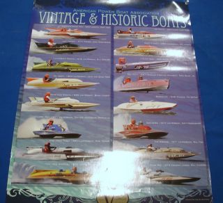 Vintage Hydroplanes Poster Racing Boats Buffalo Boat Show