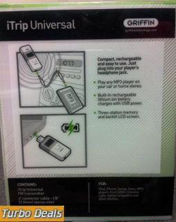Griffin iTrip Universal FM Transmitter 4  Players iPod iPhone Sansa 