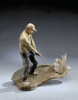 Bunker Shot Golf Theme Bronze Sculpture by Mark Hopkins