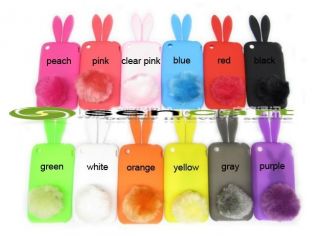 Lovely Bunny Rabbit TPU Skin Case Cover for Apple iPod Touch 4 iTouch 