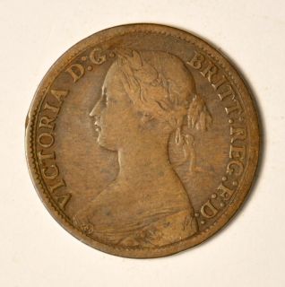 description lovely example of this gb victoria bun head farthing 1866 
