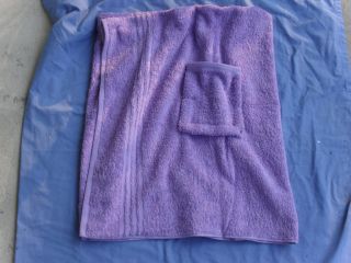  Men's Shower Towel Wrap w 30 38" L 22" Violet Sky