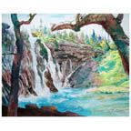 burney falls watercolor here is another painting by john n stewart nws