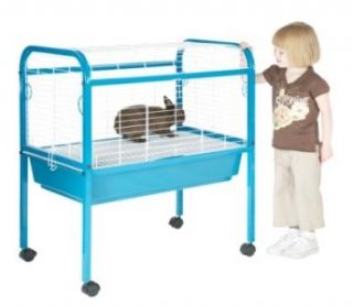 new rabbit guinea pig cage hutch 37x22x33 with stand