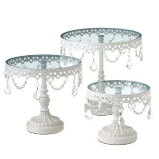 These decorative pedestal cake stands are a reminder to times past 