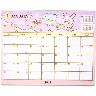2012 Little Twin Stars Desk Calendar 19 3 x 15 3 cm Sanrio H6028 Japan 
