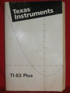   Instruments TI 83 Plus Graphing Calculator GUIDEBOOK Manual also TI 84