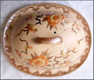   Wood Sons Chinese Rose Butter Dish Charlotte Rhead Design