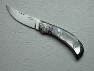 Custom Busfield Engraved Interframe Folder Knife