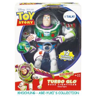 Toy Story Turbo Glo Buzz Lightyear Deluxe Figure 14 35cm Electronic 