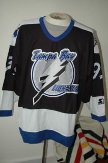 Vtg Tampa Bay Lightning Daren Puppa Hockey Jersey Sewn