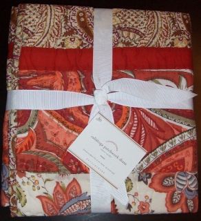 Pottery Barn Quilted Calistoga Euro Pillow Shams NWT Floral 
