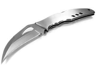 Spyderco Byrd Crossbill Knife Silver Steel Plain Edge