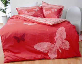 Butterfly Pink Embroidered Queen Size Quilt DOONA Cover Set