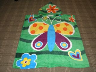 nwt cotton butterfly hooded bath beach child s towel