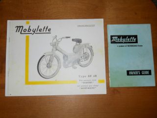 Vintage Moblyette 1964 Parts Book and A 1965 Owners Manual