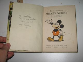 Mickey Mouse Adventures of 1931 Harrap UK Hardcover Donald Duck 1st 