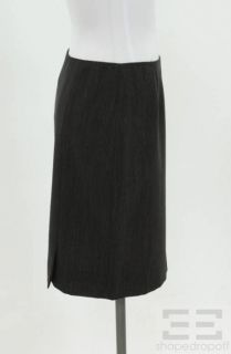 Calvin Klein Collection 3pc Grey Jacket Skirt Pants Suit Size 8