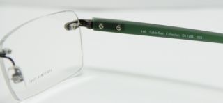 New Calvin Klein eyeglasses CK 7285 033 Gunmetal Rimless Frame 