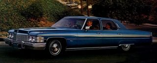 1974 Cadillac Fleetwood Talisman shown in Regal Blue Firemist