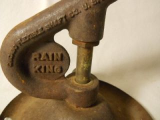 Antique Vintage Rain King Lawn Sprinkler Cast Iron Rusty Primitive