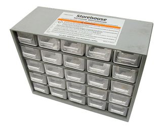Storehouse 25 Drawer Parts Bin Cabinet Assorted Terminals