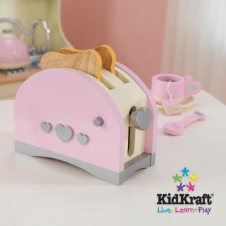 New Kids Wooden Toy Toaster and Coffee Maker Play Set