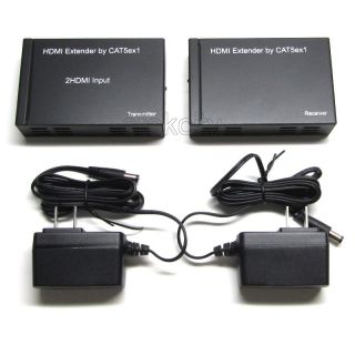   Cat5e Cat6 HDMI Extender Converter HDV HE50 Cable Adapters