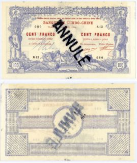 New Caledonia Noumea 100 Francs 1914 Gem UNC Neuf