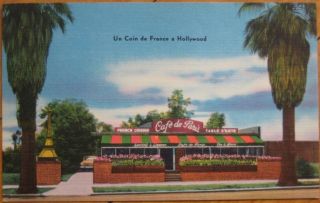 1940 Linen PC Cafe de Paris Restaurant Hollywood CA