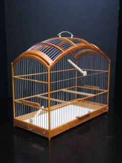 Wooden Birdcage Hand Crafted Oak Wood Bird Cage SM