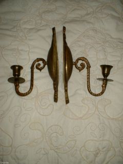 Vintage Solid Brass Candle Sconces Candle Holders Wall Home Decor