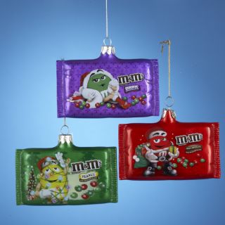  M M Candy Bag Glass Ornaments