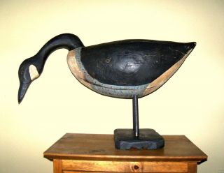   Antique Wooden Canada Goose   Free Standing Style with Original Paint