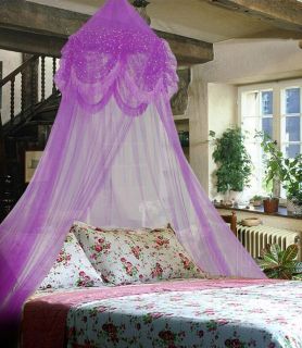 new purple twinkle netting bed canopy mosquito net